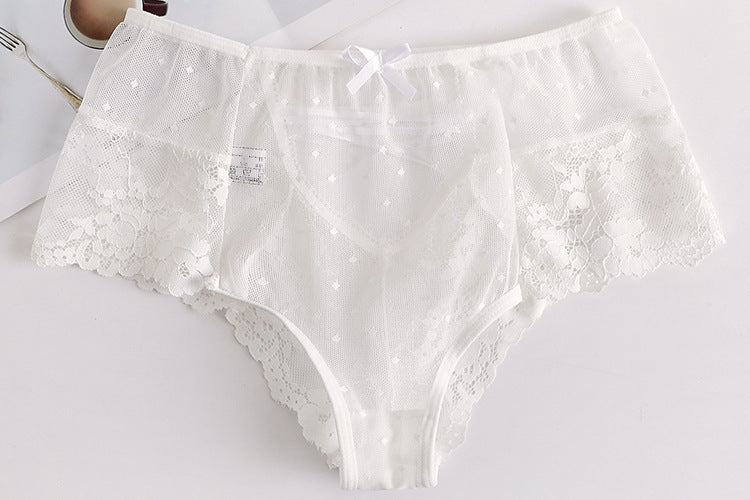 High-waist lace-up panties