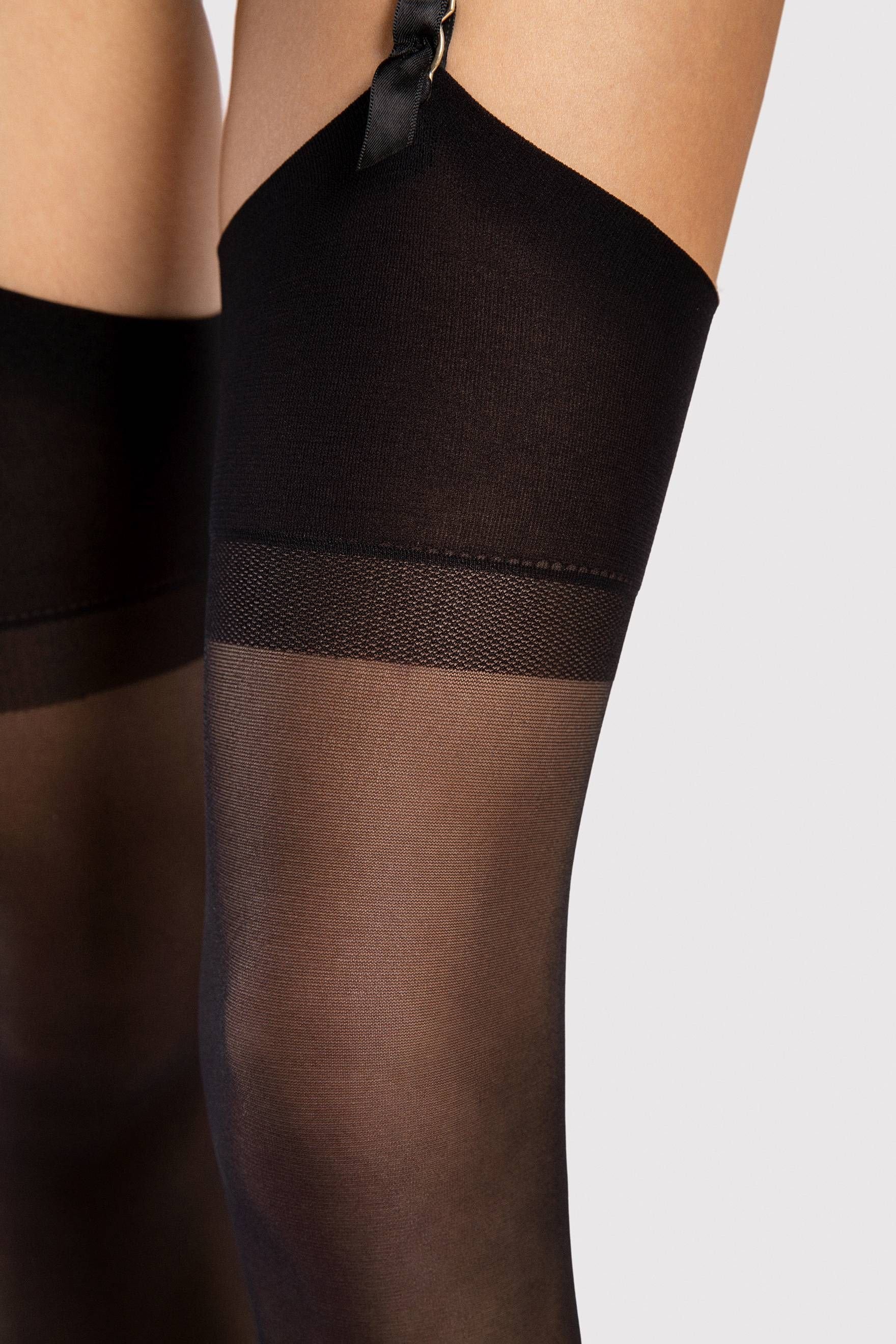 Patterned stay-up stockings Infini