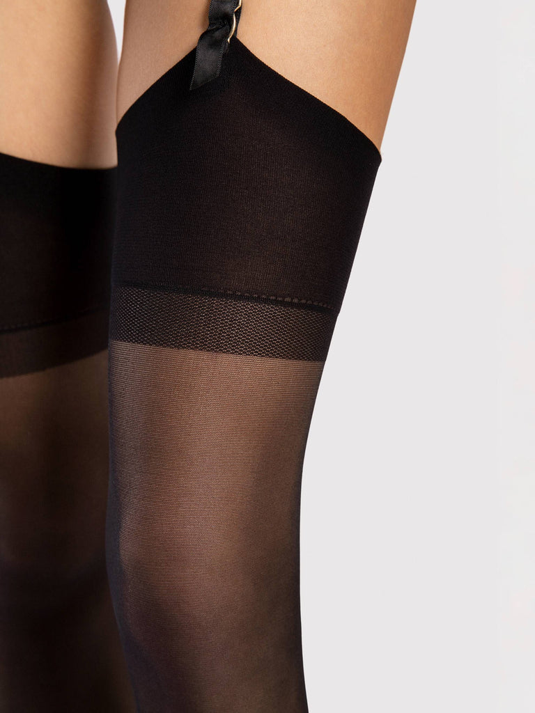 Patterned stay-up stockings Infini