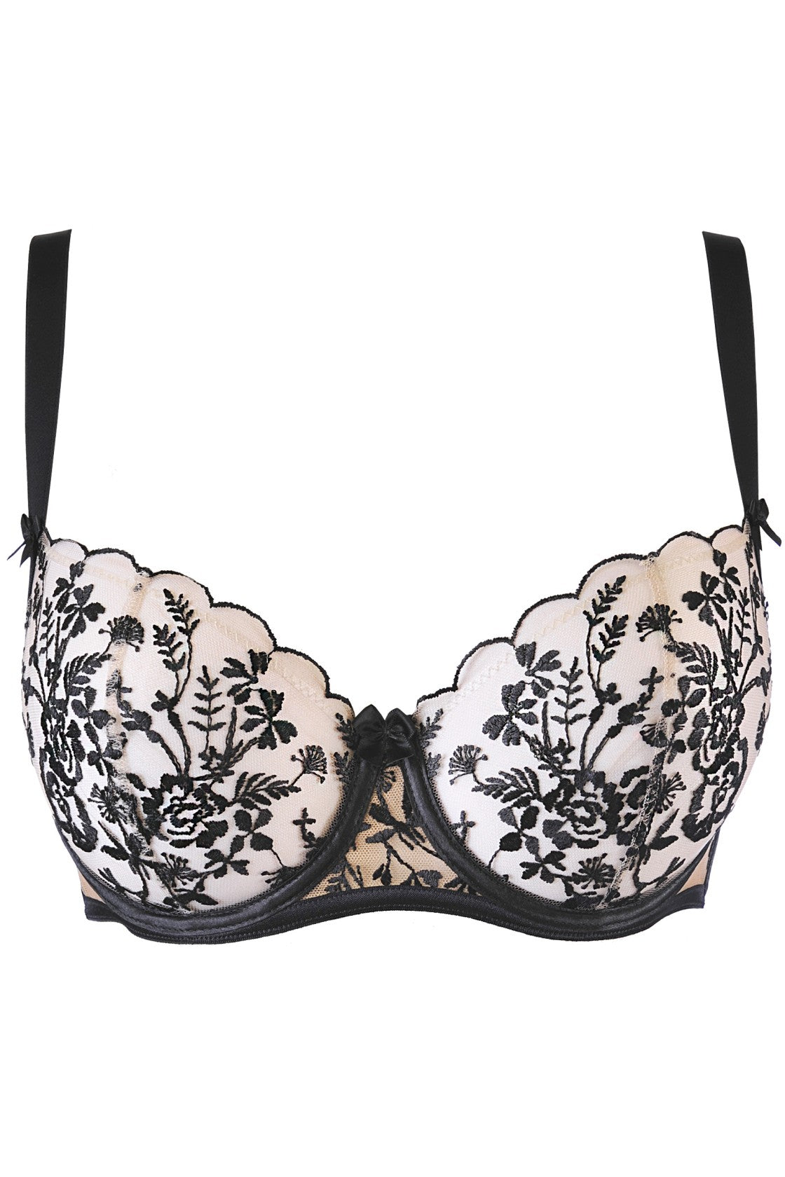 Beige and black soft bra Claire by Axami