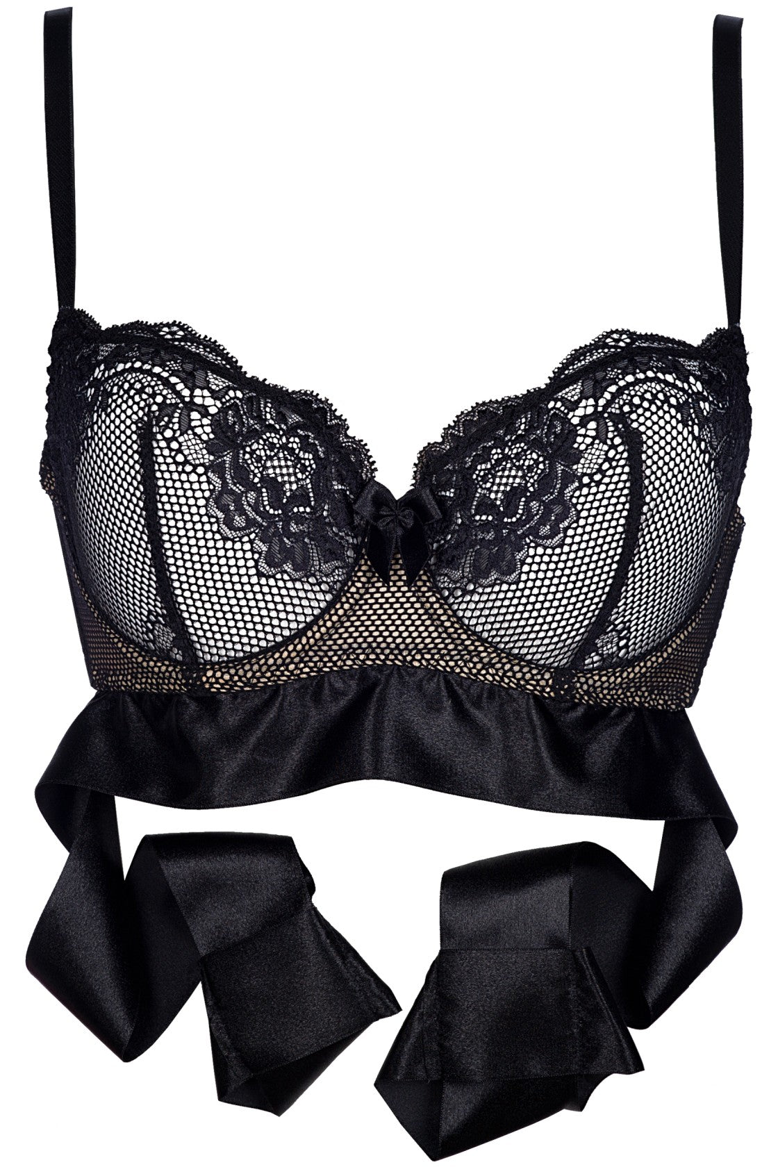 Balconette bra with satin ribbon Kenza by Axami