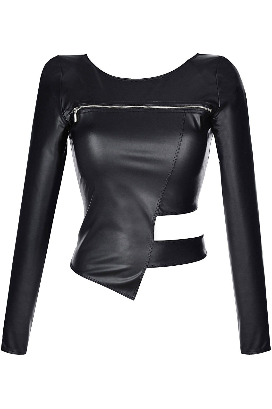 Cutout latex blouse Liora by Axami