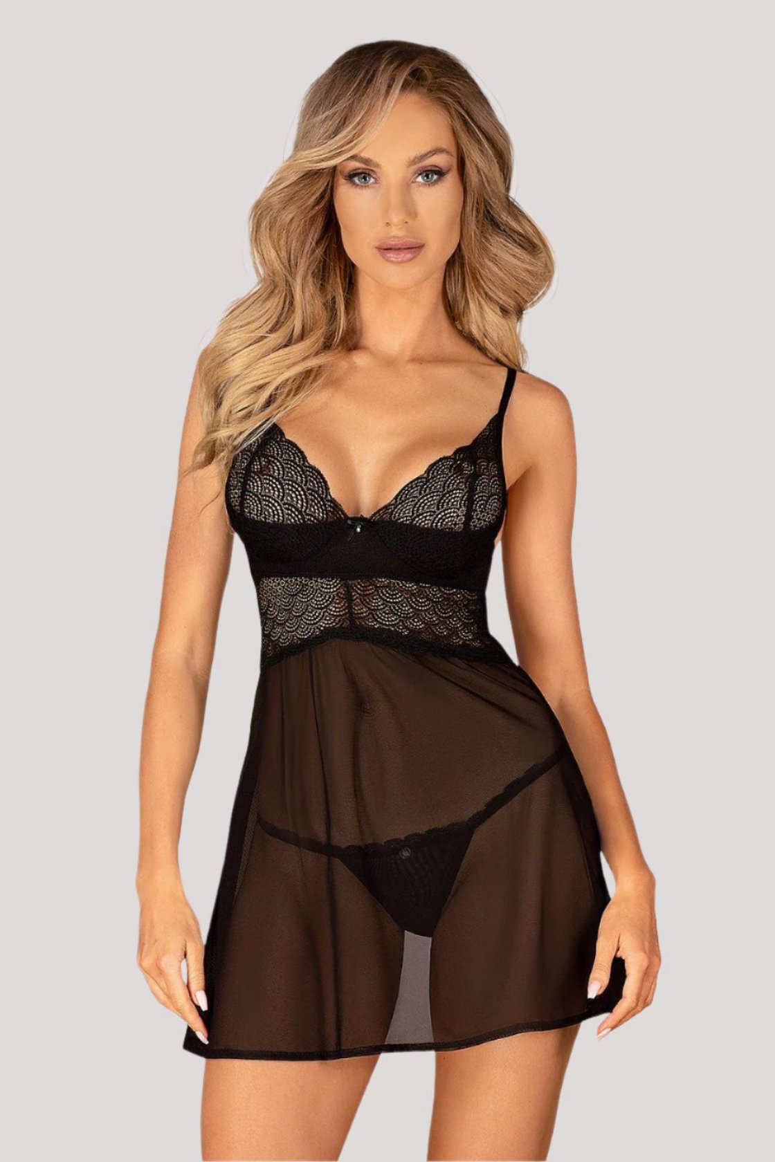 Babydoll and thong set Chemeris by Obsessive