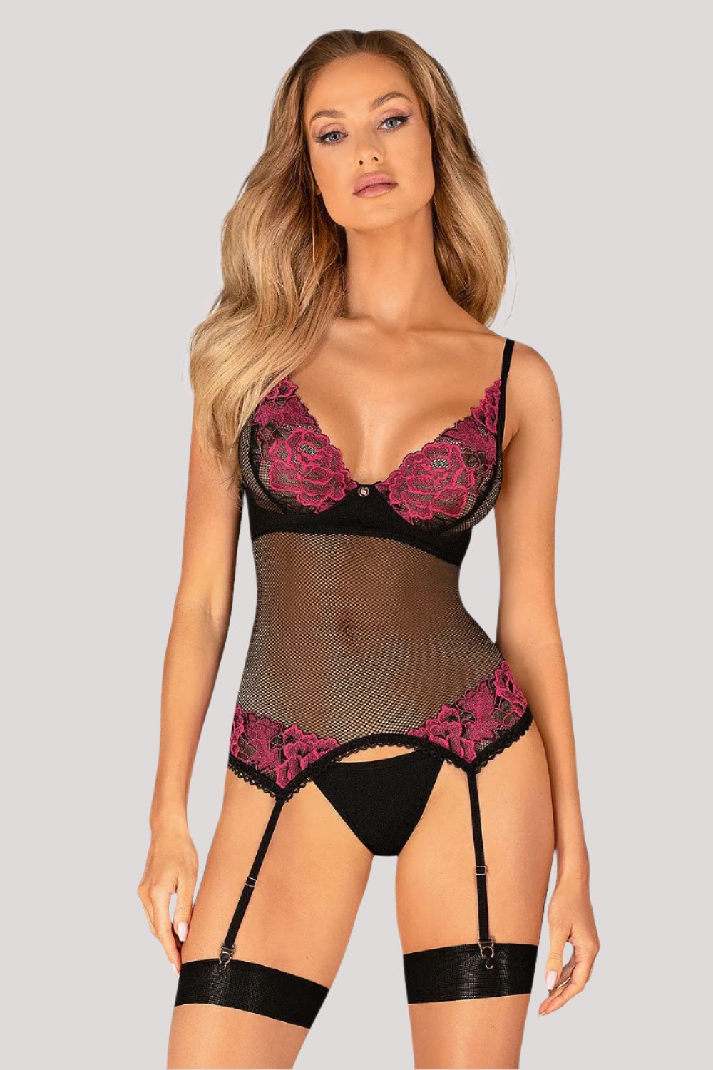 Corset & thong set Rosenty by Obsessive