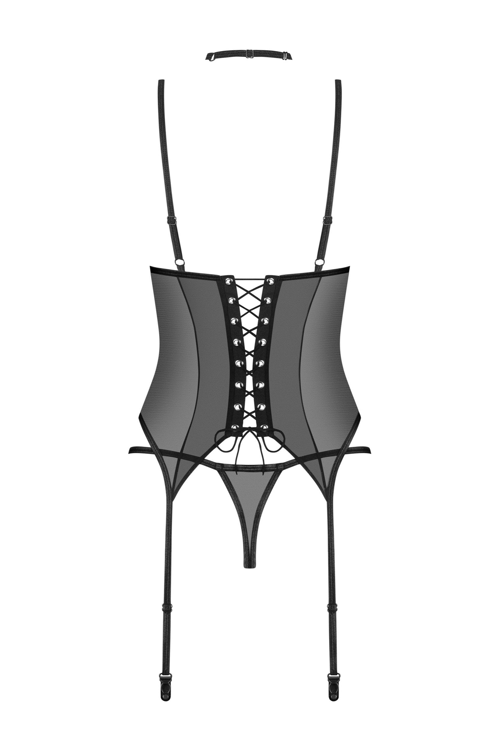 Corset thong & choker set Donarella by Obsessive