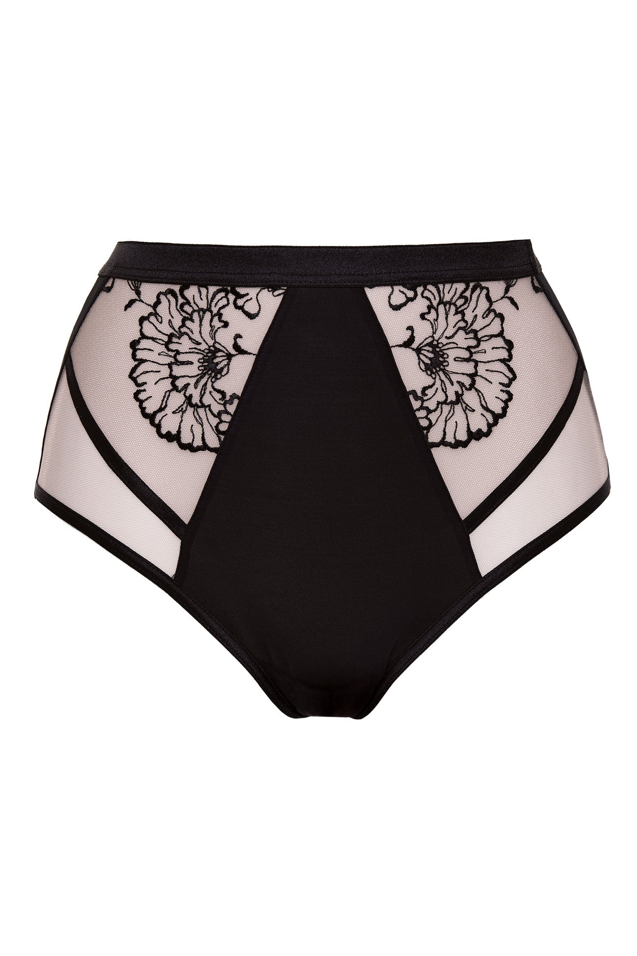 High waist panty with embroidery Kala by Gorteks