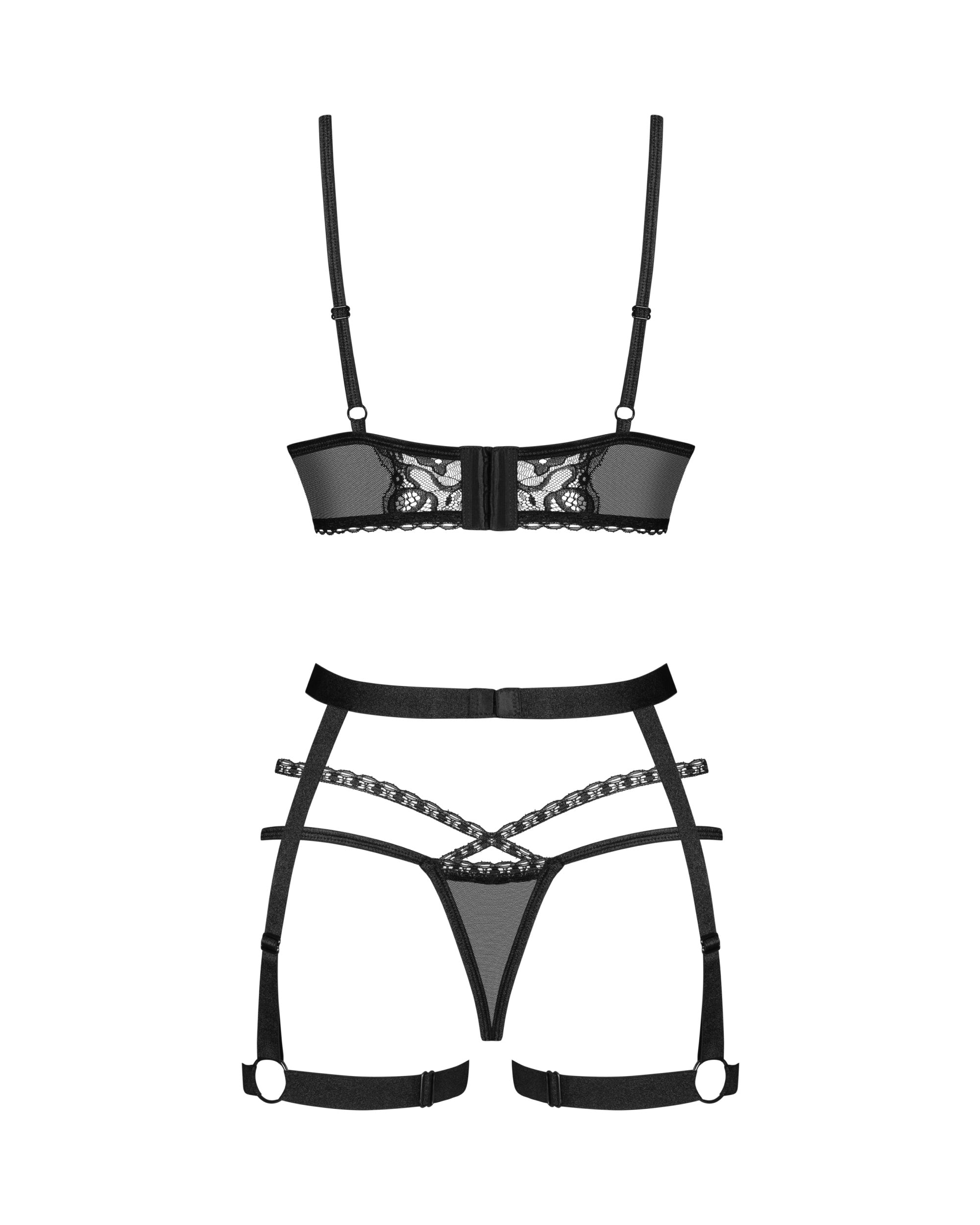 Bralette and thong set Blomentis by Obsessive