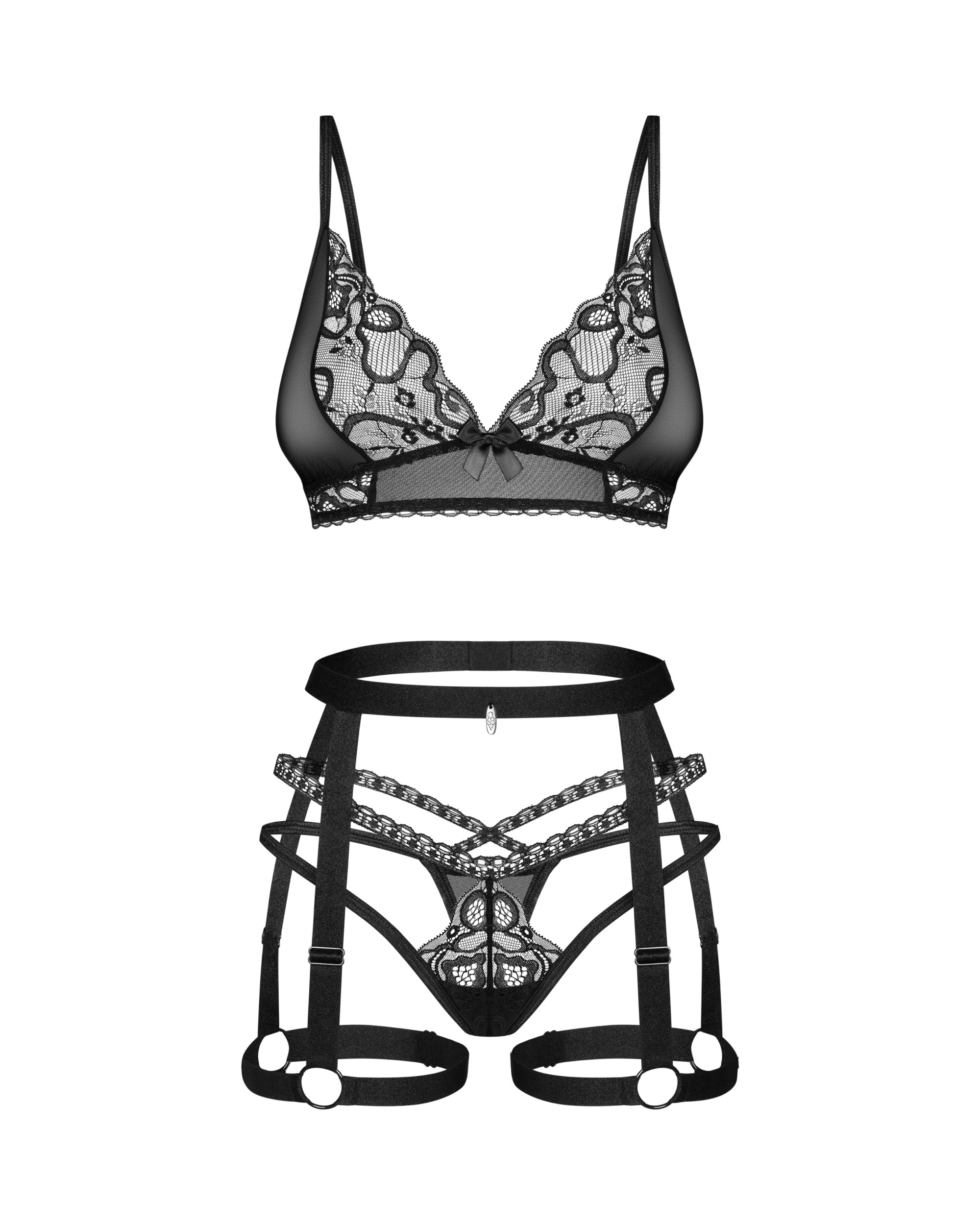 Bralette and thong set Blomentis by Obsessive