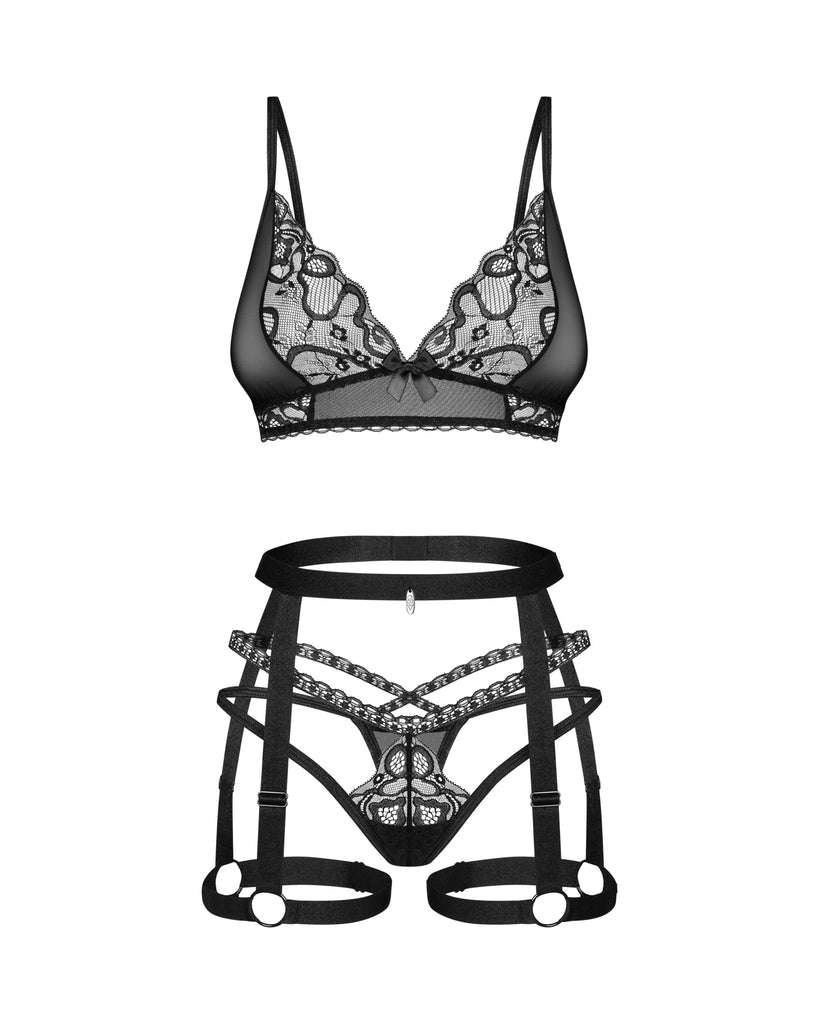 Bralette and thong set Blomentis by Obsessive