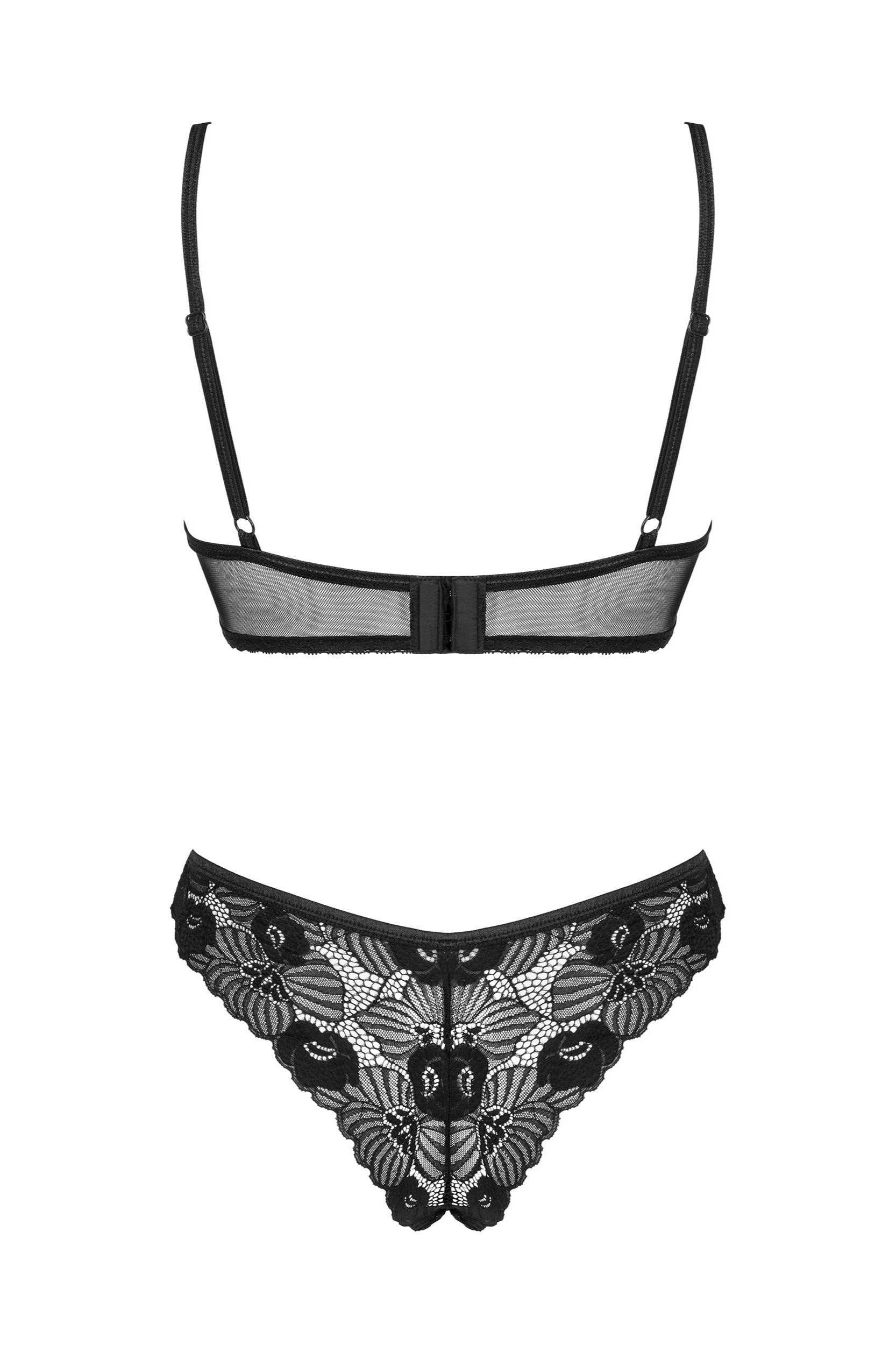 Black lace set Serena Love by Obsessive