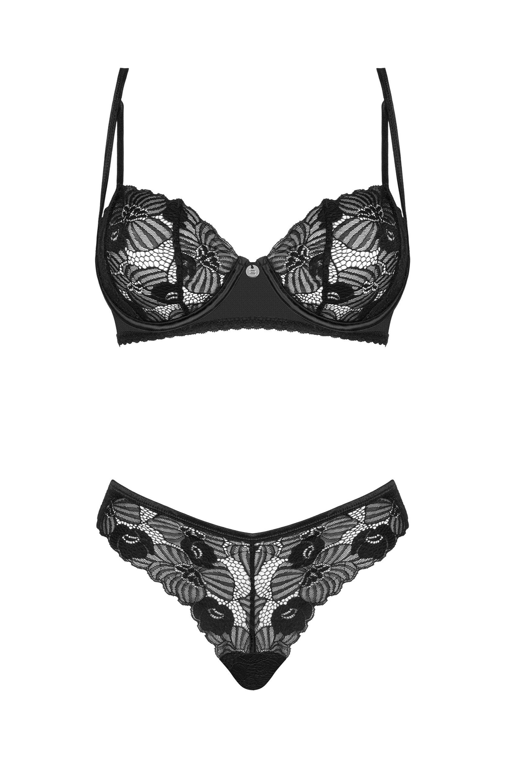 Black lace set Serena Love by Obsessive