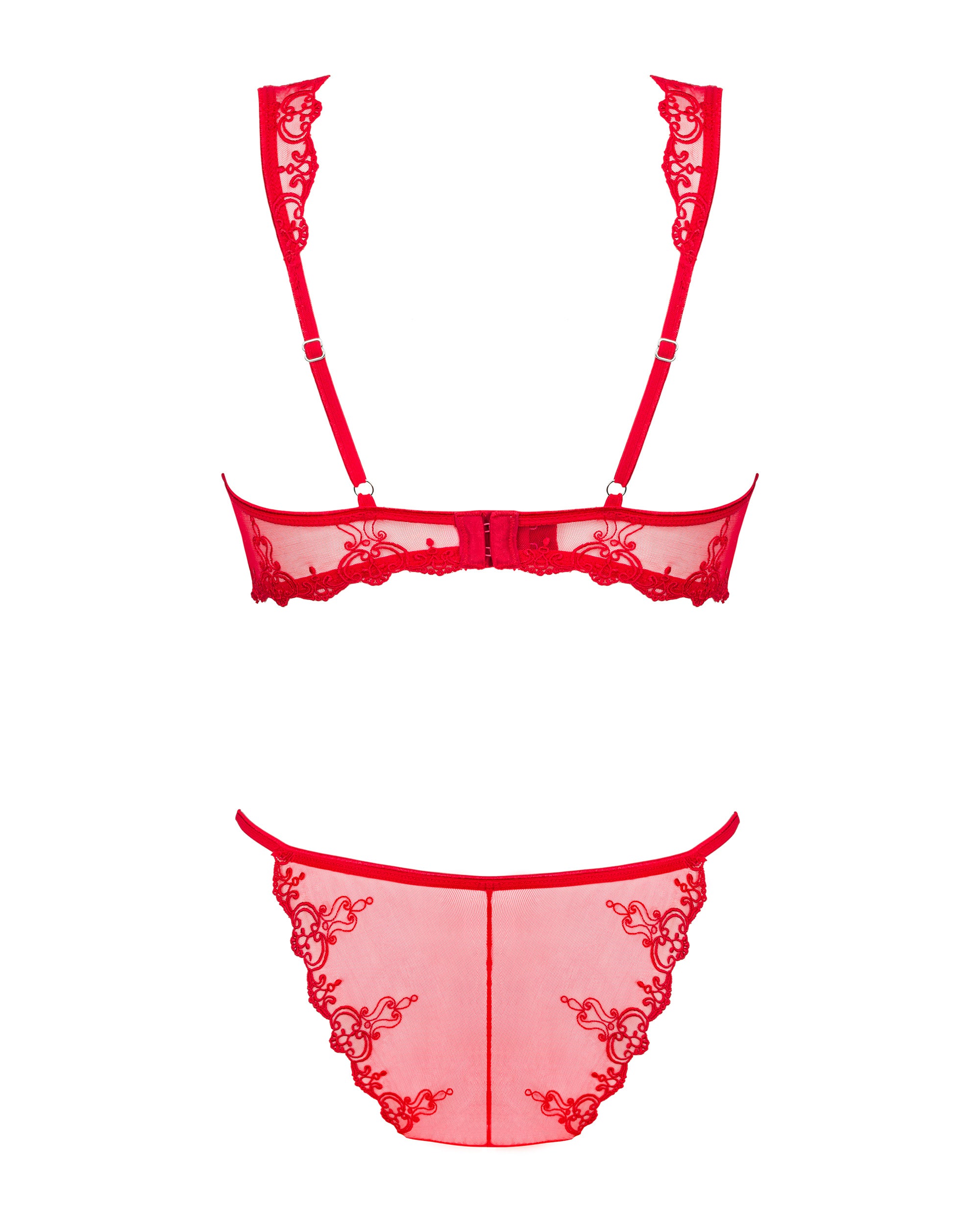 Red lingerie set Lonesia by Obsessive