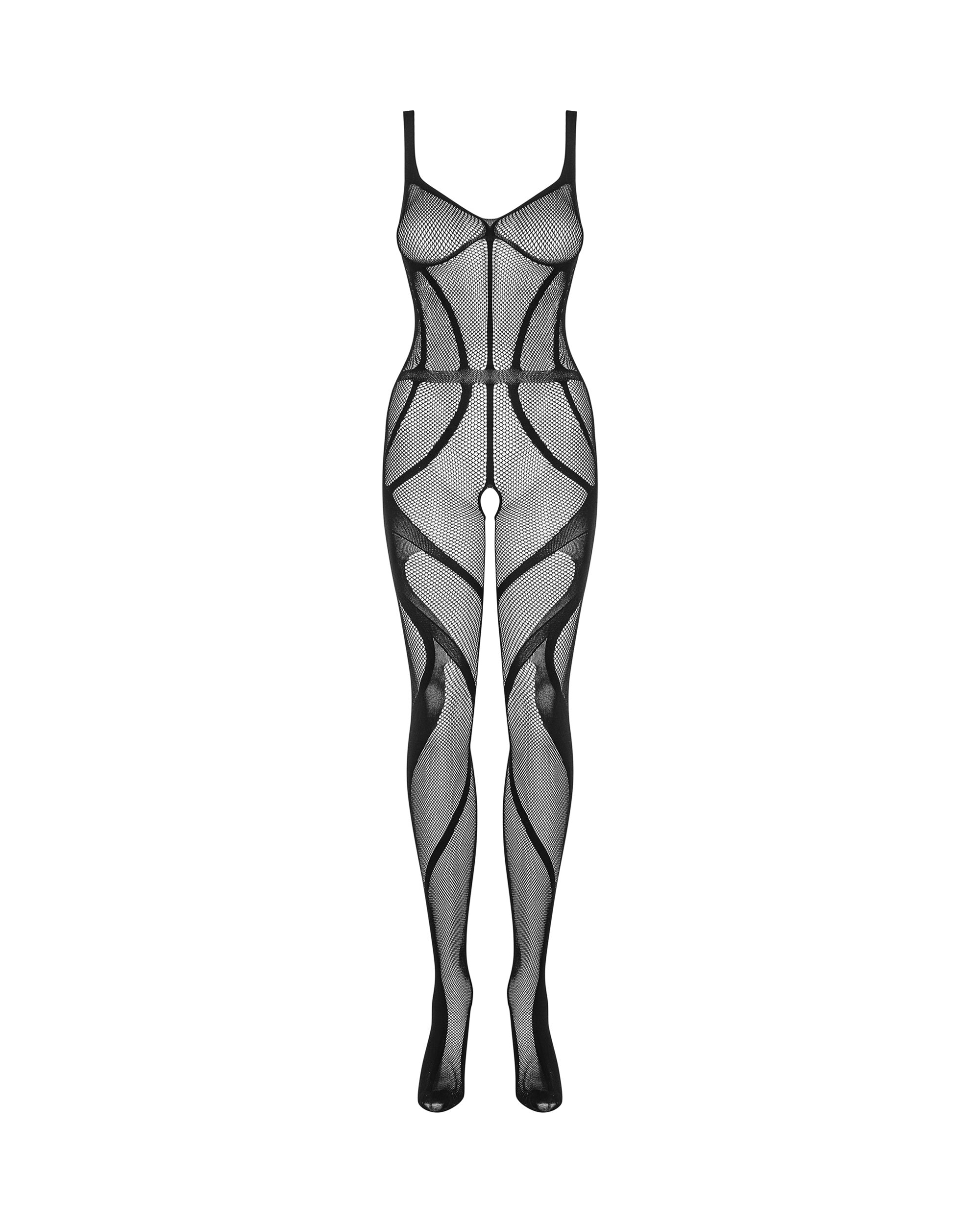 Sexy black bodystocking Midnight Velvet by Obsessive