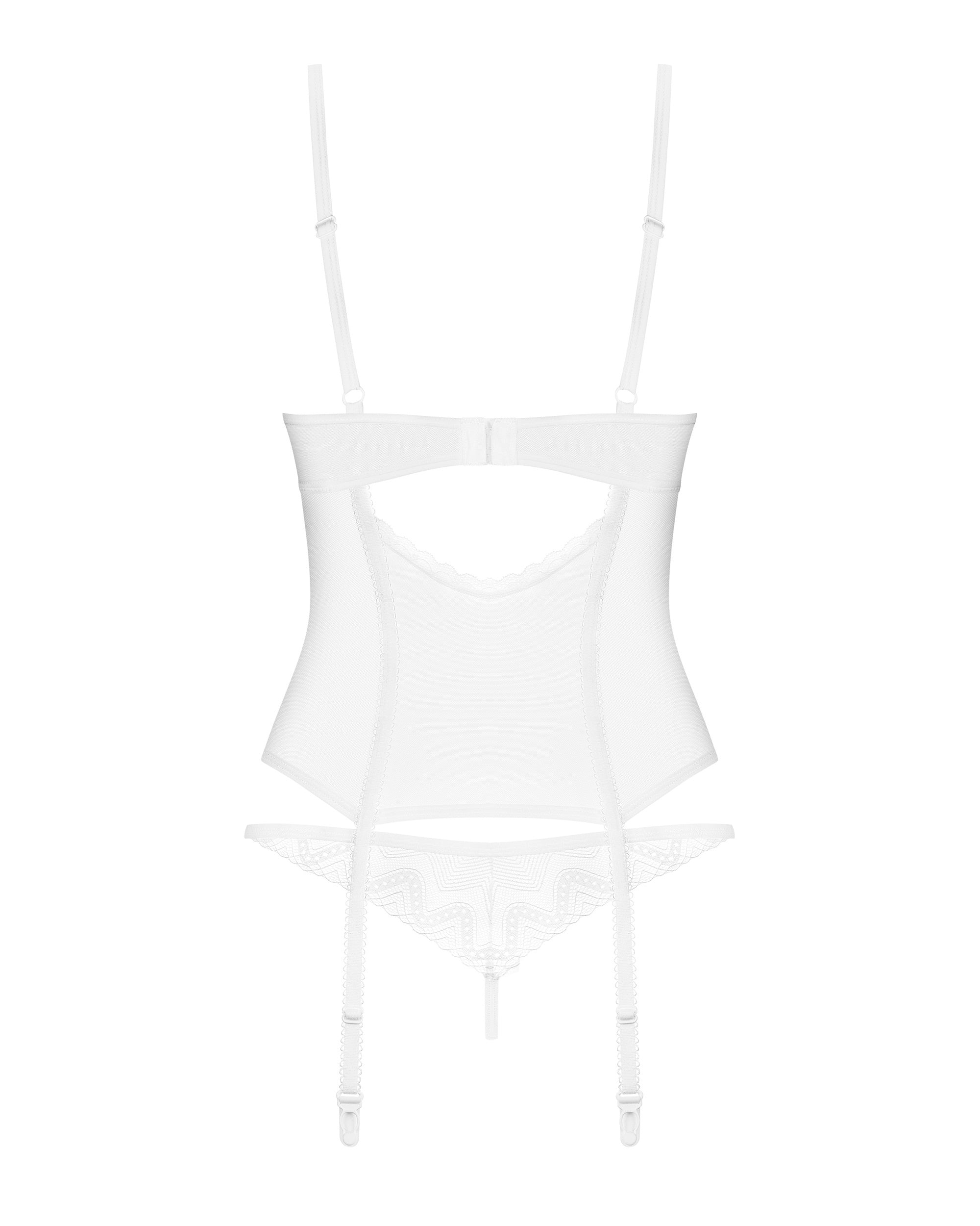 Transparent corset and thong set Alissium by Obsessive