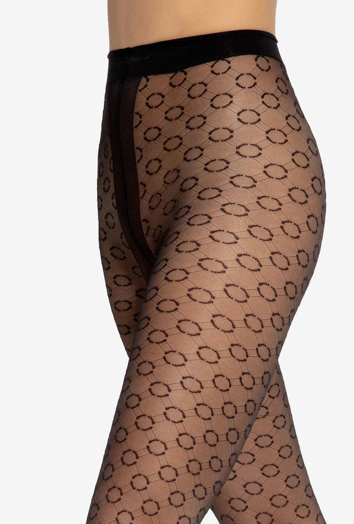 Tights with geometric pattern Fancy