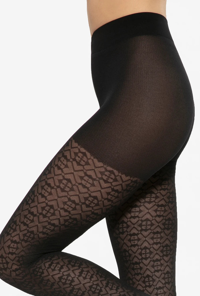 Tights with geometric design Optica